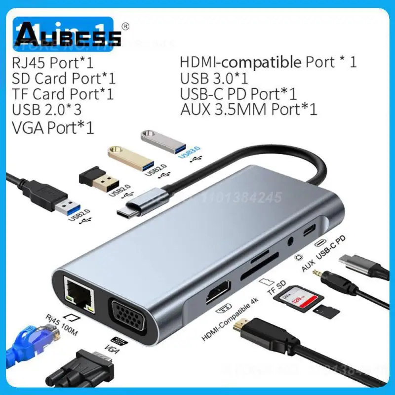 

Док-станция для компьютера, 11 в 1, 4k