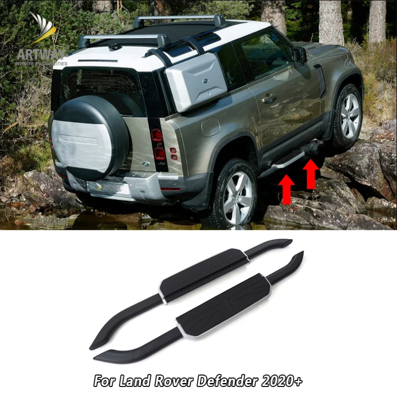

High Quality Aluminum alloy Running Boards Side Step Bar Pedals For Land Rover Defender 90 2020 2021 2022