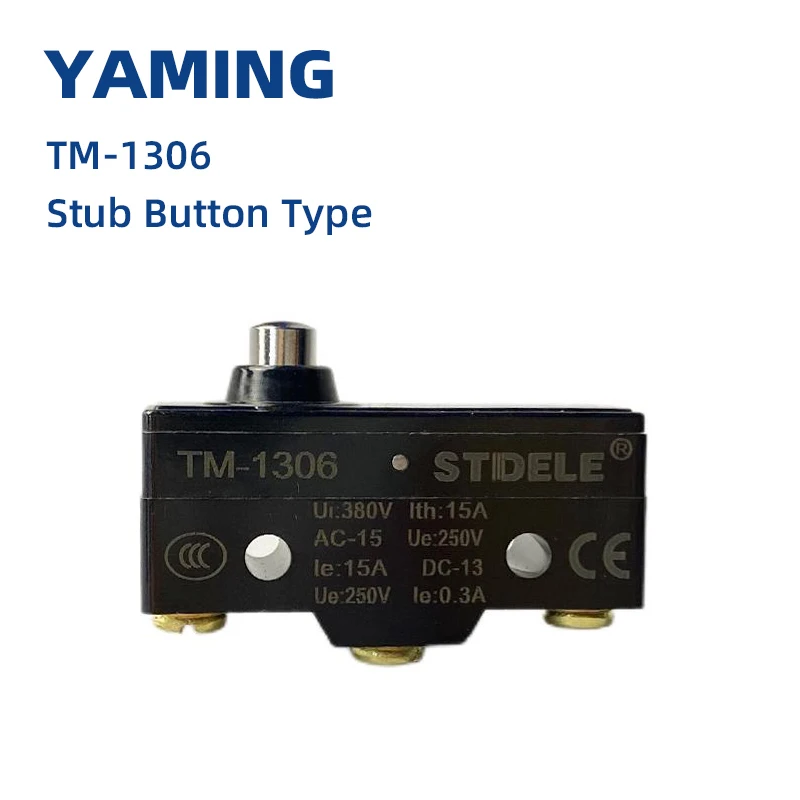 

5pcs/lot TM-1306 (Z-15GD-B) Stub Button Type Momentary Reset Spring Limit Switch 15A 380V Silver Contact For LXW5-11D