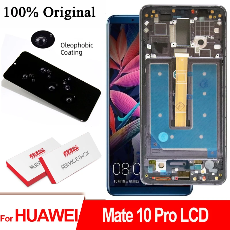 OLED-дисплей 100% дюйма с рамкой для Huawei Mate 10 Pro BLA-L09 ЖК-дисплей сенсорным экраном и