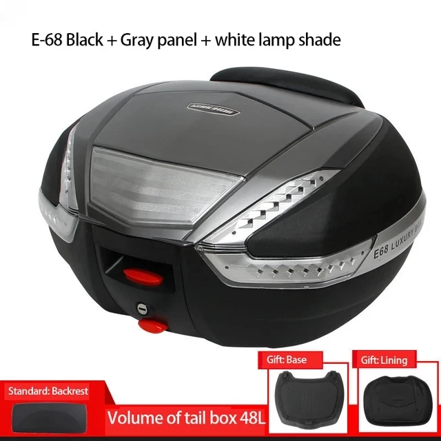 

Ящик для хранения мотоцикла и электрического скутера e62 e68 tailbox мужской Универсальный утолщенный задний багажник