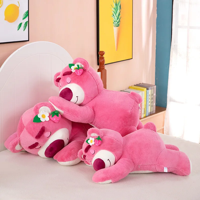 Милая мультяшная Лежащая игрушка Miniso Ароматизированная клубника медведь кукла