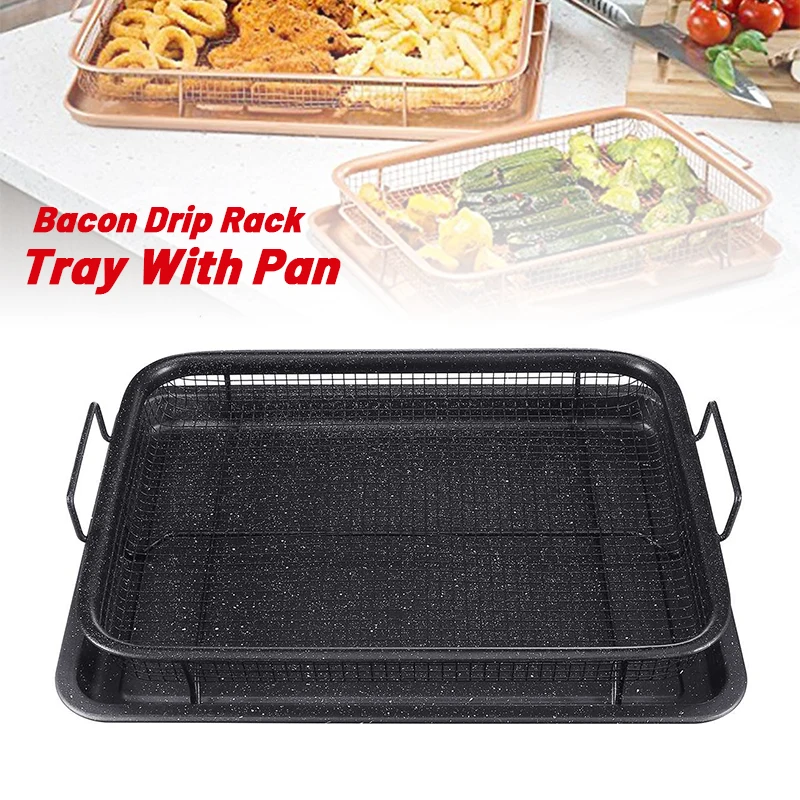 

Stainless Steel Copper Baking Tray Oil Frying Baking Pan Non-stick Chips Basket Baking Dish Grill Mesh Kitchen Tools