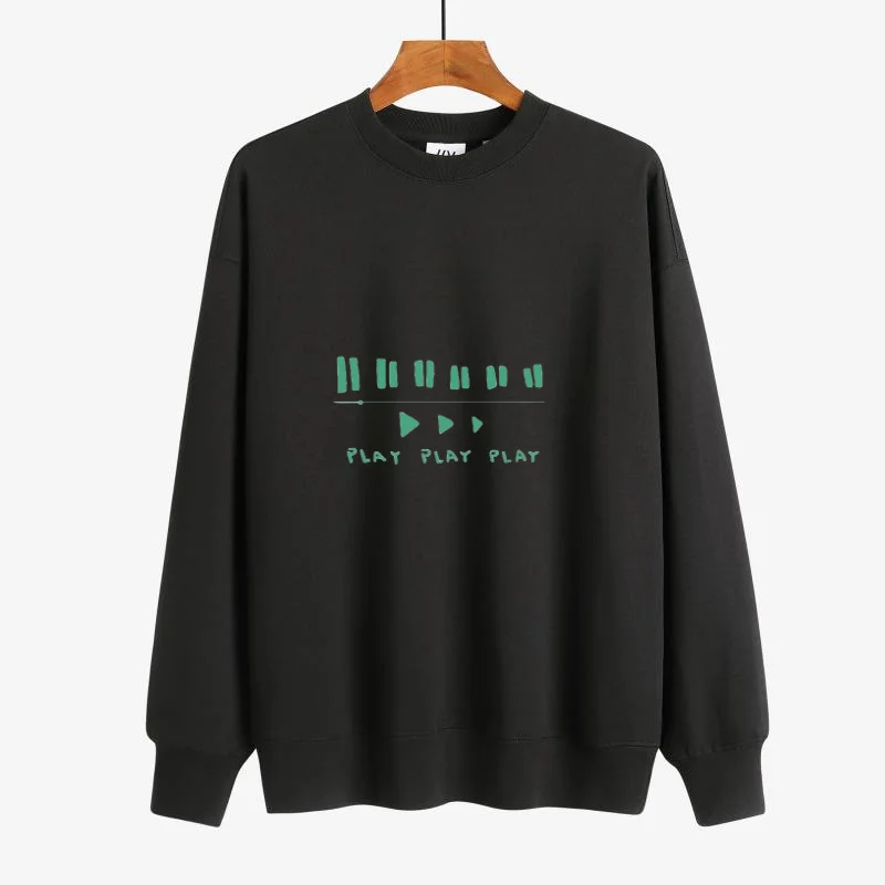 

Customize Your Favorite Song Name Round Neck Sweatshirt Personality Creative Customize the Name of Music You Want
