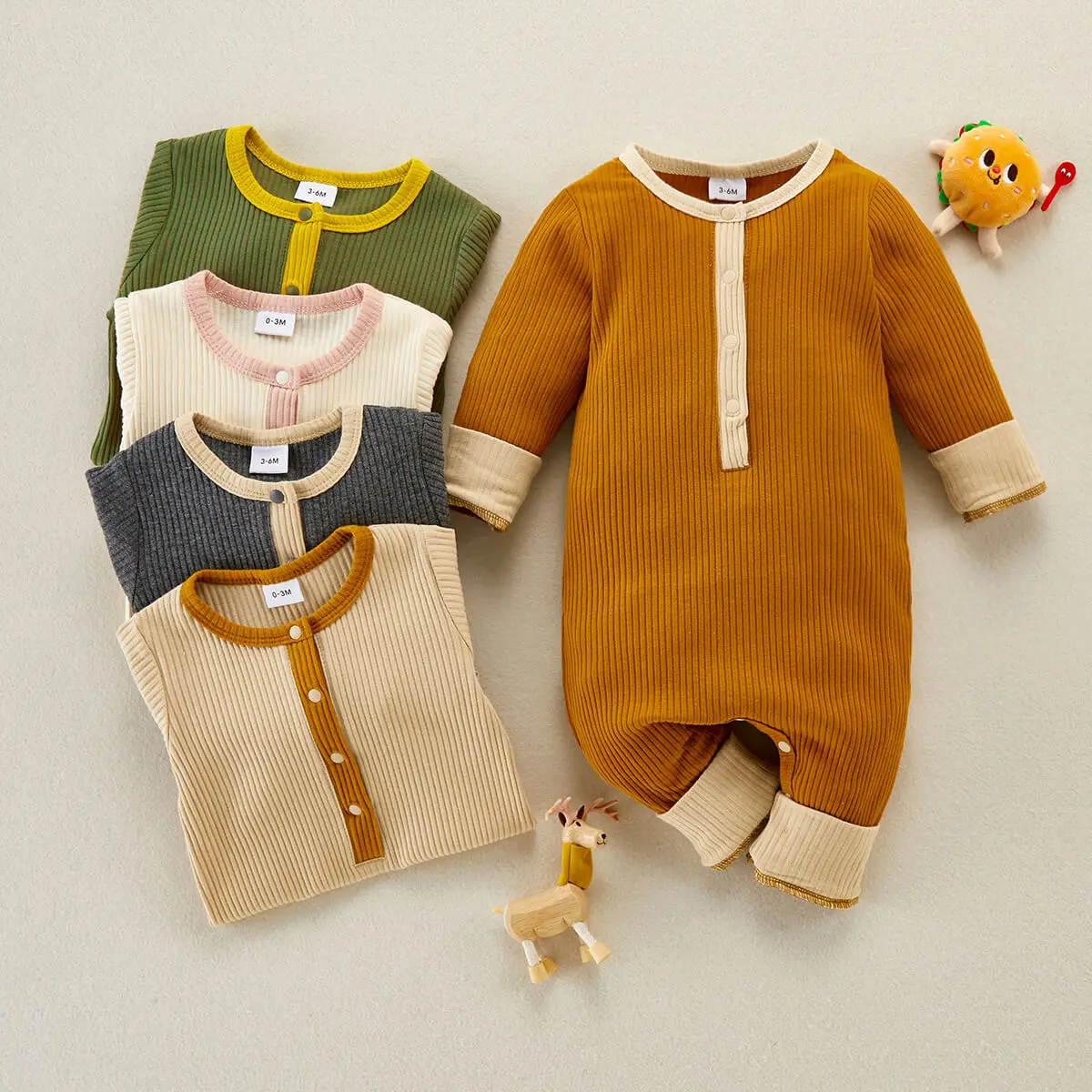 

Hibobi Baby Boy Baby Girl Solid Color Petal Collar Coat And Skirt Spring Autumn Long Sleeve Warm Suit Newborn Overalls