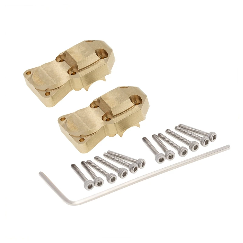 2Pcs Brass Differential Diff Cover Front & Rear For AXIAL SCX24 90081 1/24 RC Crawler Car Upgrades Parts Accessories