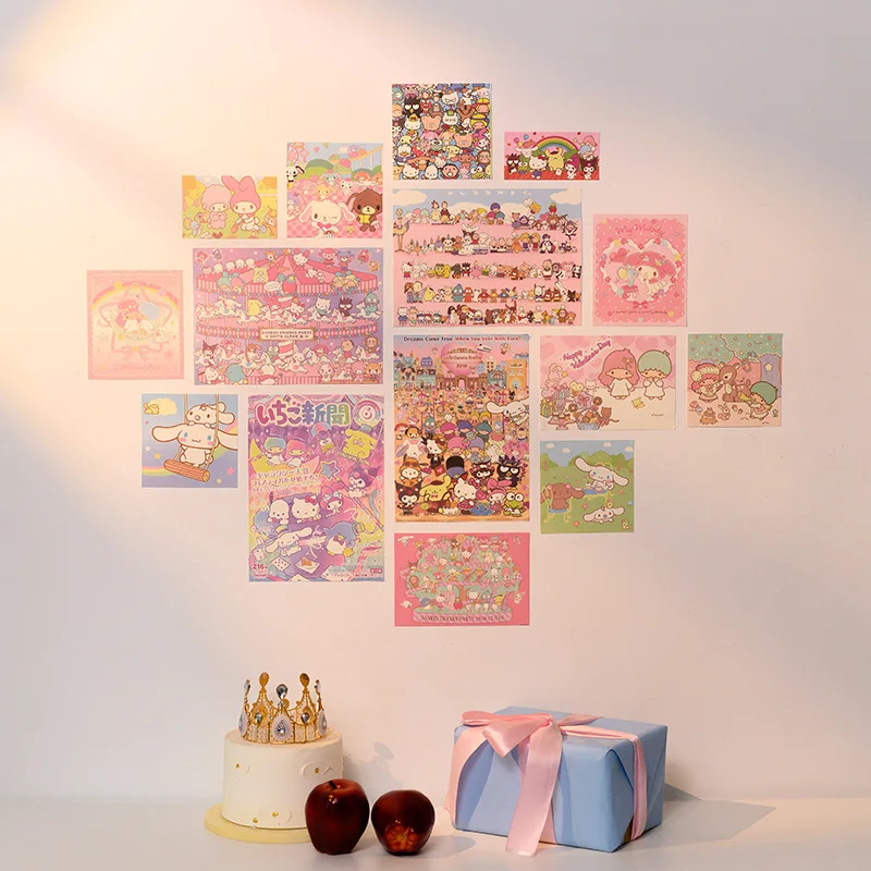 Наклейки на стену Hello Kittys 15 шт
