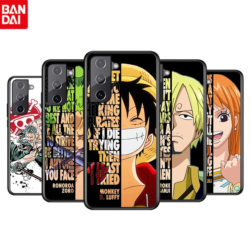 

One Piece Monkey D Luffy For Samsung Galaxy S22 S21 S20 Ultra Plus Pro S10 S9 S8 4G 5G TPU Soft Black Silicone Phone Case Cover