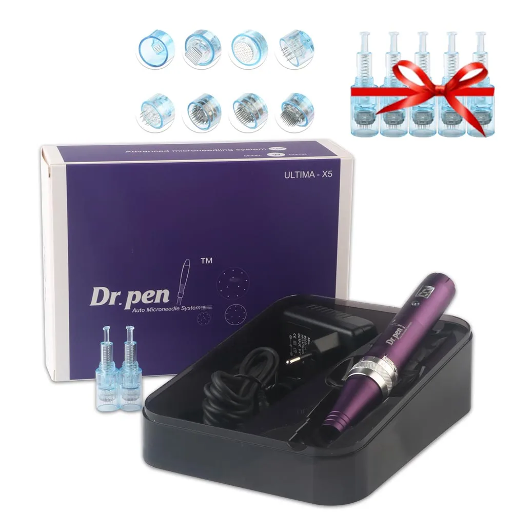 

Dr Pen X5 Professional Wireless Dermapen Microneedling Pen with 7pcs Nano Drag Cartridge MTS Facial Microneedle Mesotherapy Tool