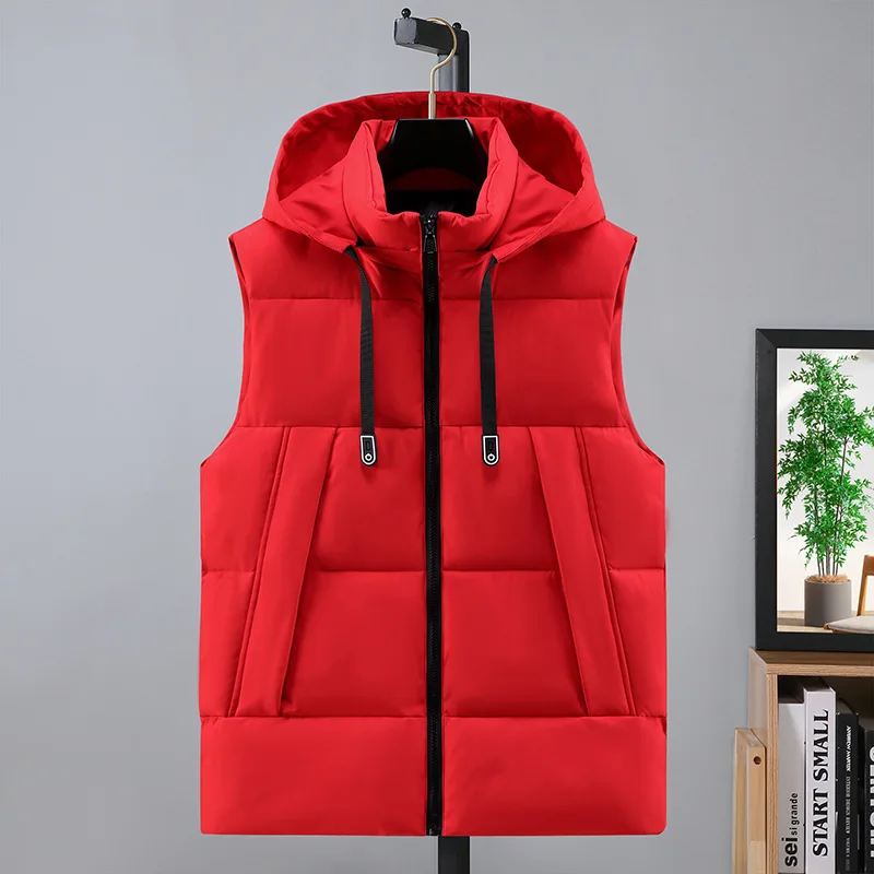# 3659 Мужская куртка без рукавов размера плюс 6XL 7XL 8XL однотонная верхняя одежда