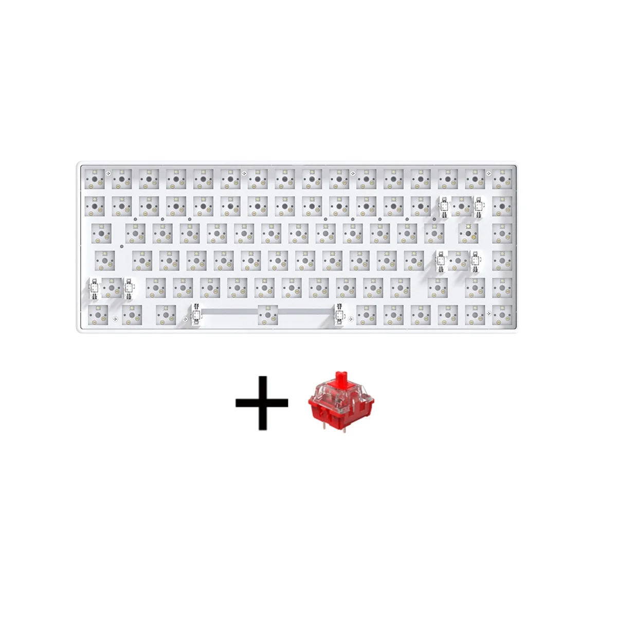 

84 Key Hot-Swappable Mechanical Keyboard 3 Mode Bluetooth 2.4G Wireless Customized Mechanical Keyboard+Red Switch Kit A