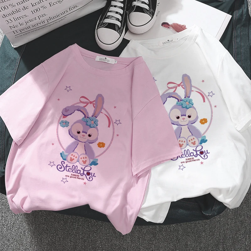 

2022 Disney Star Dew T Shirt Women Clothing Graphic T Shirts Kawaii Clothes Harajuku Cute T-Shirt Women Tops Grils Summer Tops