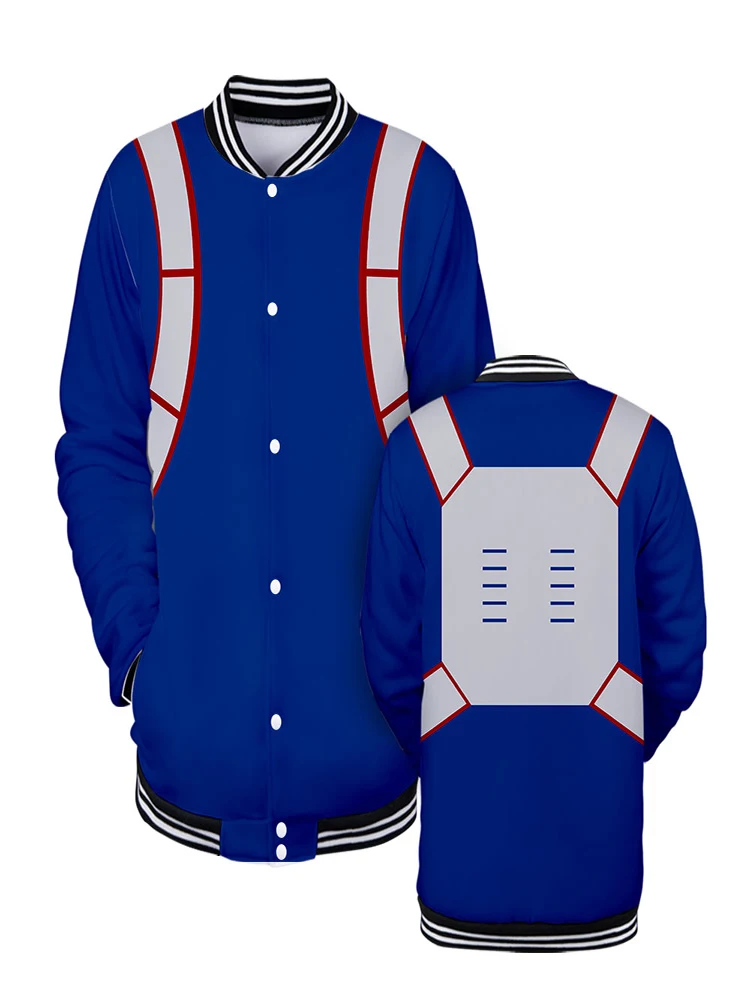 

Lianshuo 2022 New My Hero Academia Cos Clothing 3D Printing Fashion Casual Men's Fleece Baseball Uniform Top Spring and Autumn