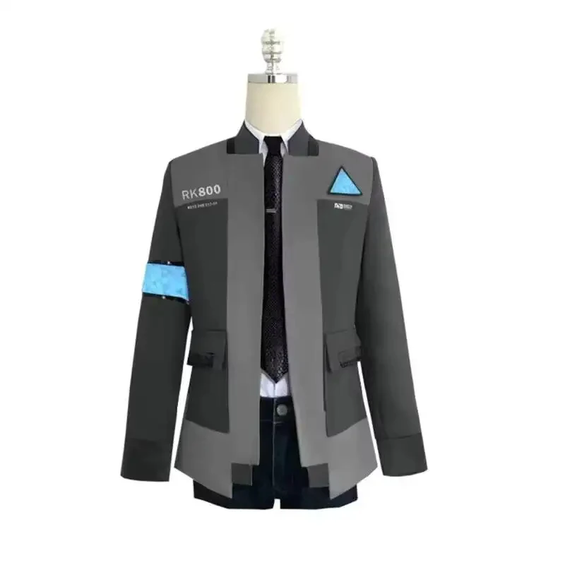 Фото Новый костюм агента Connor RK800 из игры Detroit: Become Human, униформа KARA AX400 для косплея, облегающий костюм. №3