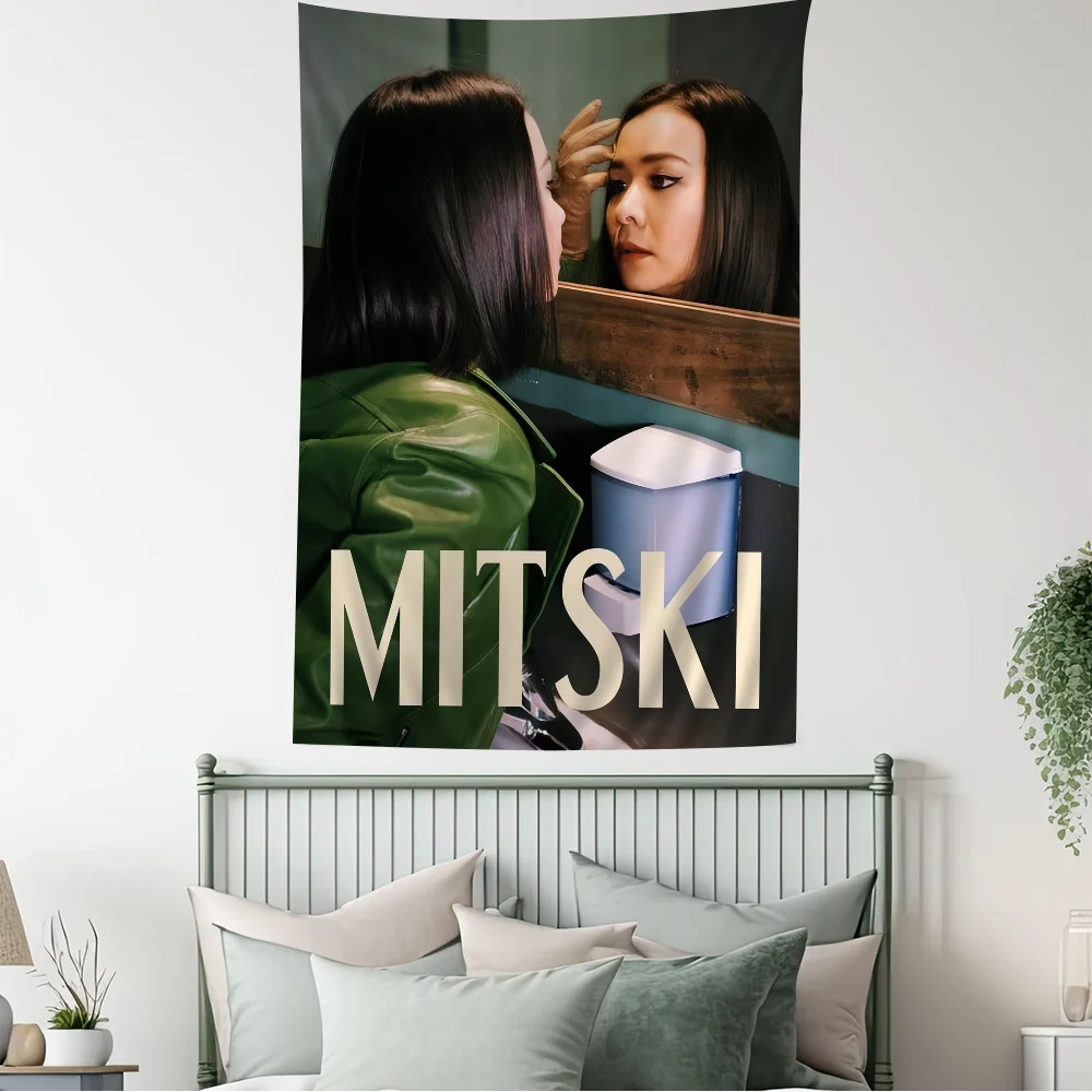 Певица M-Mitski аниме гобелен хиппи цветок настенные ковры Декор в общежитии