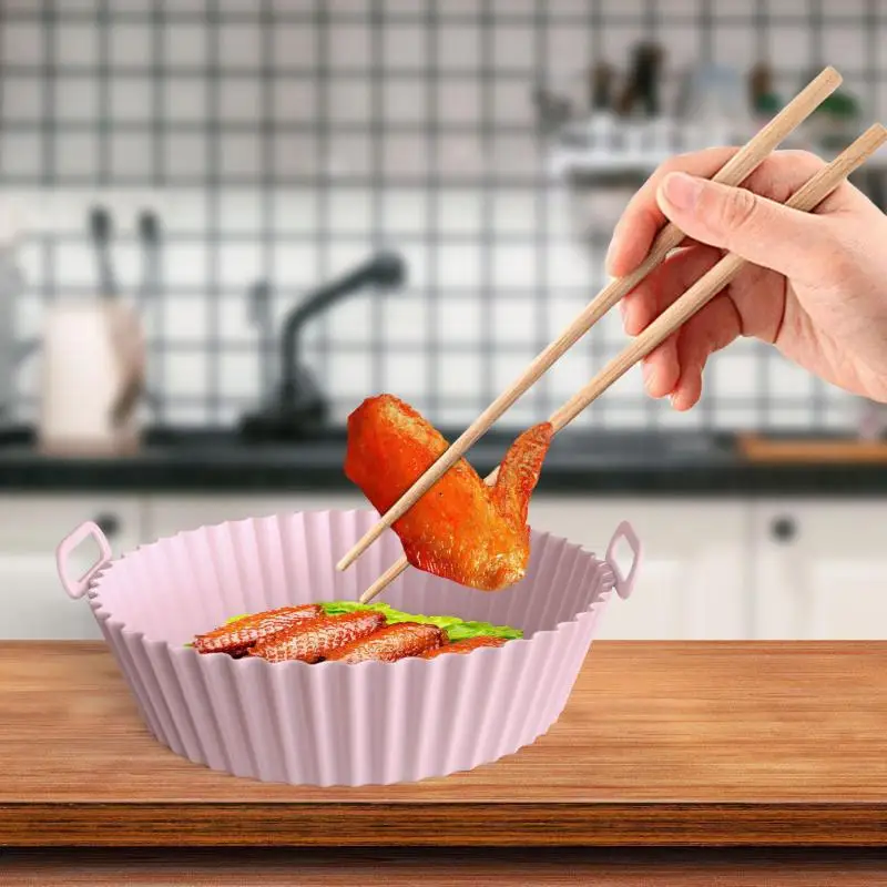 

Multi-functional Air Fryer Basket Silicone High Temperature Resistance Barbecue Mat Reusable Airfryer Pan Liner Wholesale