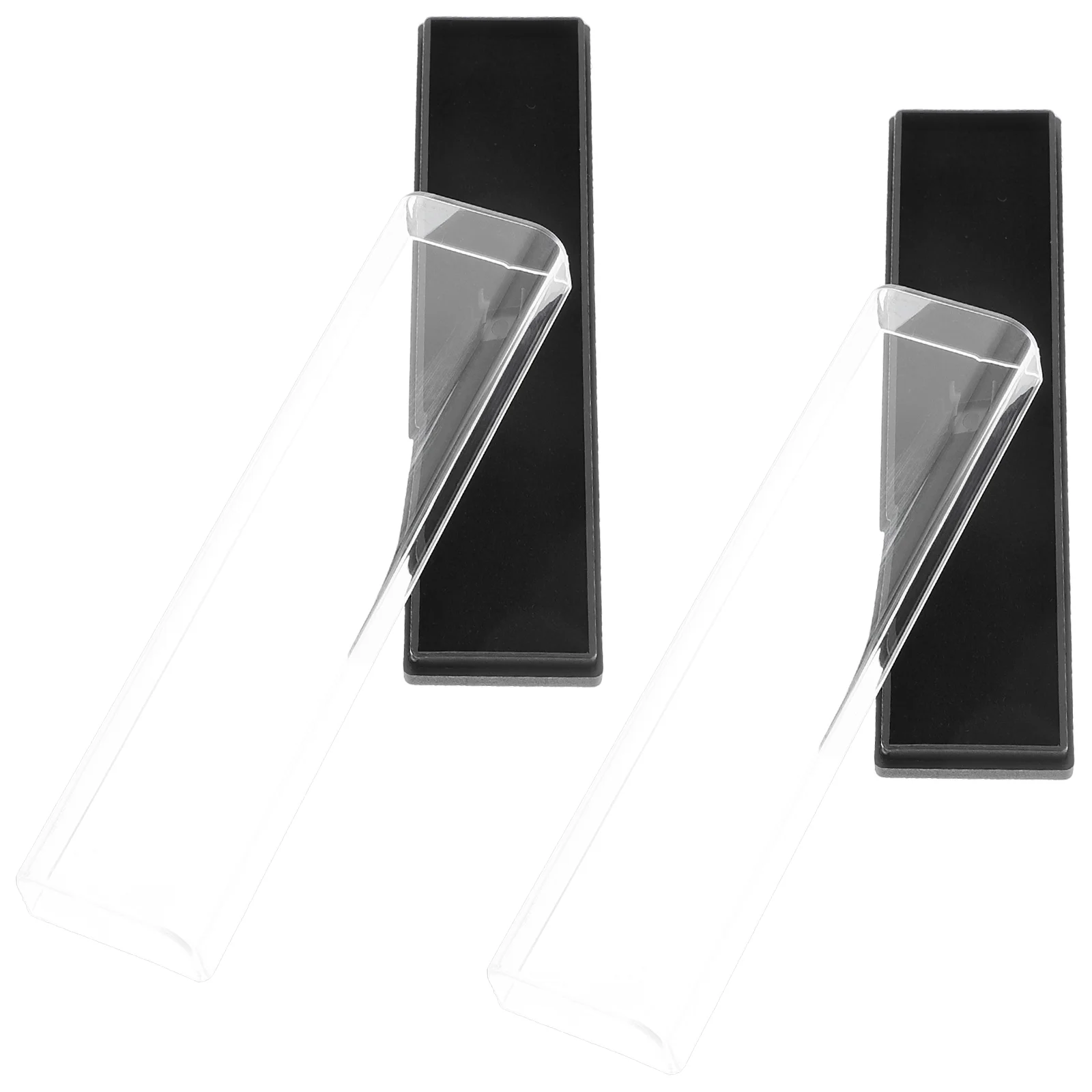 

10 Pcs Pen Box Packaging Case Black Ink Square Clear Container Storage Plastic Child Student Stationery