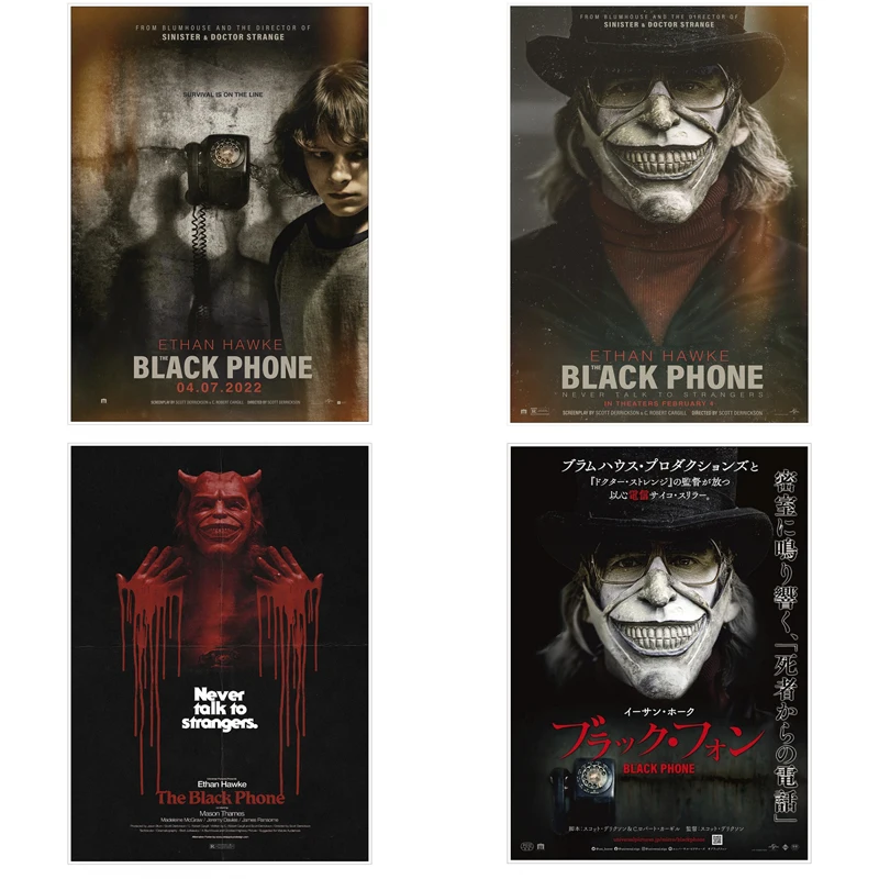 Черный телефонный фильм печать на холсте декор для гостиной настенная картина