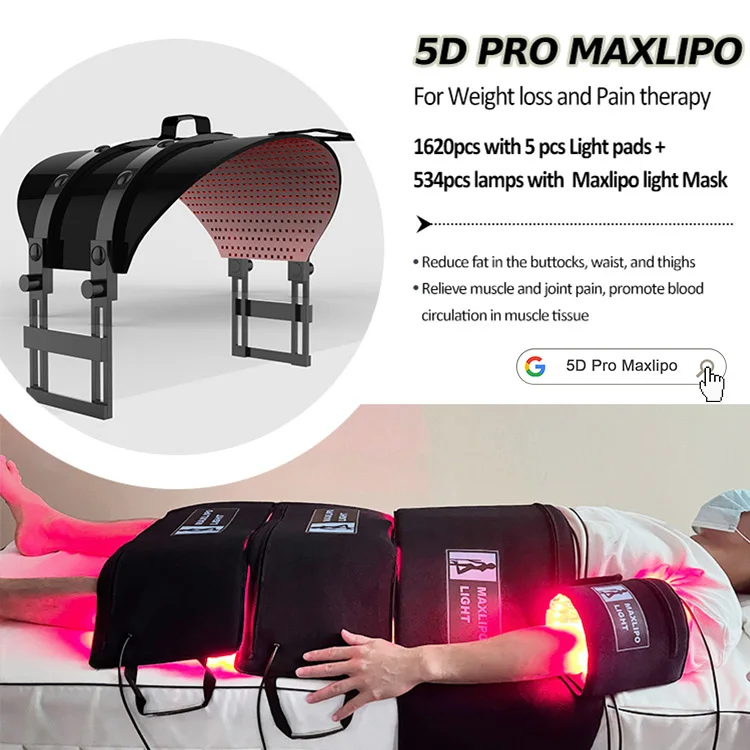

5D Maxlipo 650nm 940nm LED Light Body Relax Muscle Relaxation Slimming Machine