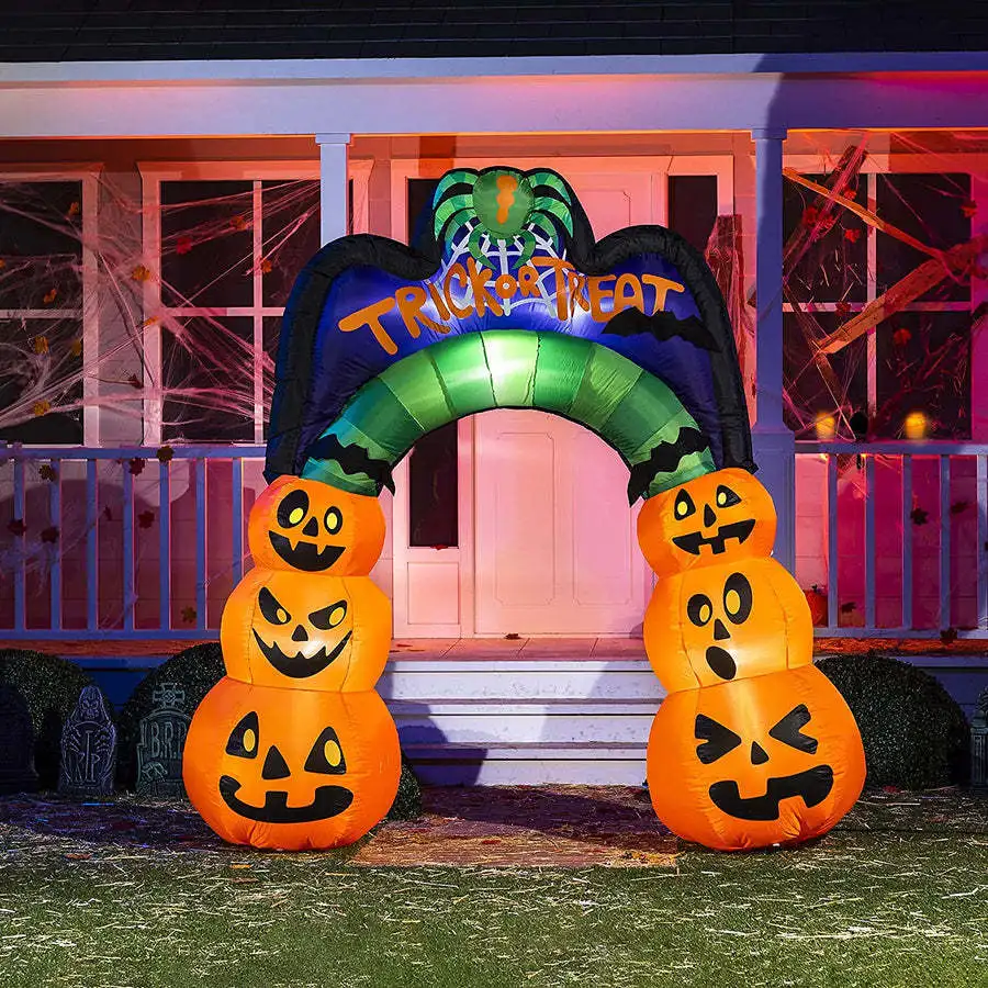 

Украшение для Хэллоуина надувная АРКА светодиодные лампы для улицы и помещения страшный призрак огромное украшение двора