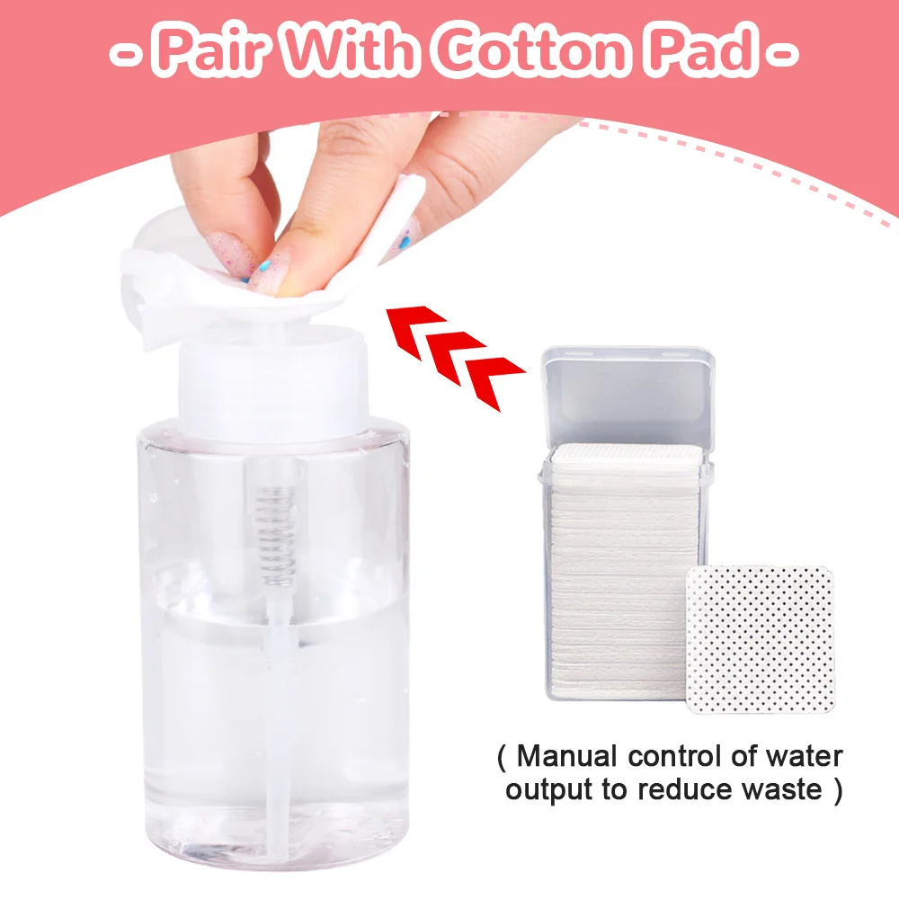 100/150/200ml Empty Pump Dispenser Nail Refillable Bottles Art UV Gel Polish Remover Cleaner Makeup Bottle Manicure Tool |