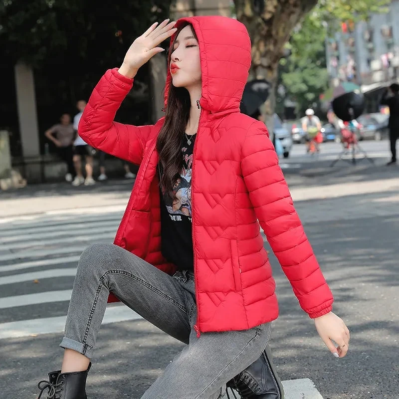 Women Parkas Winter Jacket 2022 New Warm Hooded Female Basic Coat Down Cotton Padded Parkas Short Jacket Outwear Plus Size 6XL