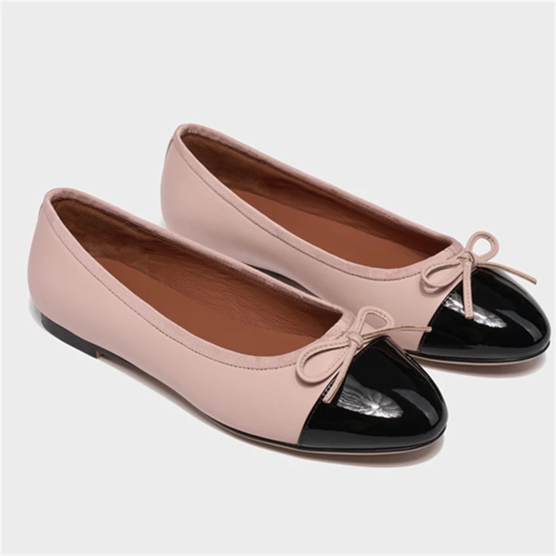 Балетные туфли на плоской подошве удобные повседневные смешанных цветов с