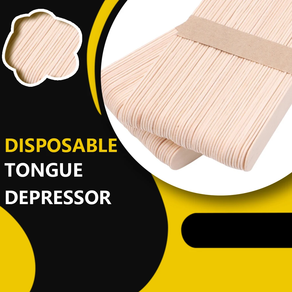 

100x Wood Wax Sticks Salon Hand Foot Leg Armpit Body Hair Removal Stick Tongue Depressor Beauty Toiletry Waxing Tools