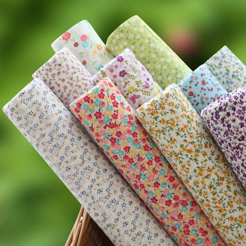 50*160 см ширина печати свежий цветочный саржа хлопчатобумажная ткань DIY детская