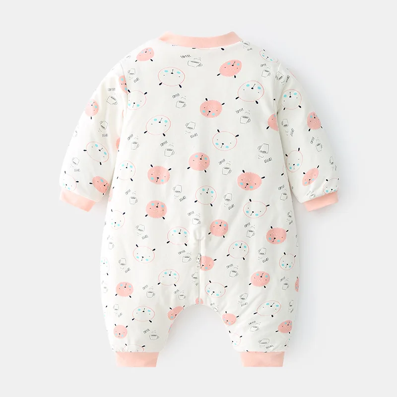 Baby sleeping bag autumn and winter baby thermostatic split-legs thickened pajamas newborn zipper multi-functional anti-kick
