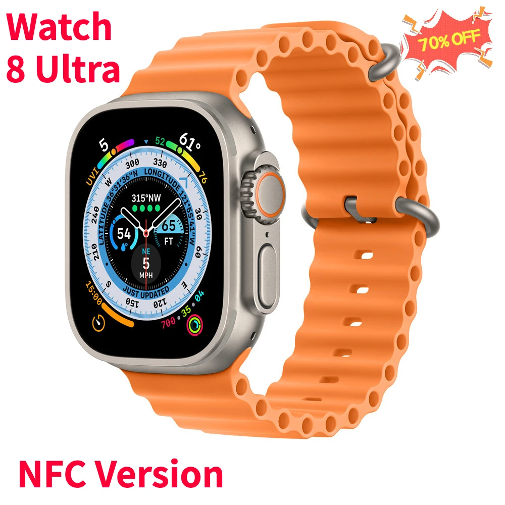 

NFC 2022 Ultra Series 8 Smartwatch Men Women Bluetooth Call Heart Rate Monitor Waterproof Wireless Charging Fitness Bracelet