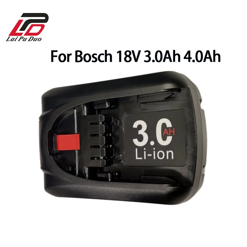 New 18V 3.0Ah 4.0Ah Li-Ion Replacement Power Tool Battery for Bosch PSR 18 LI-2 2 607 336 039 2 607 336 208 Power 4All