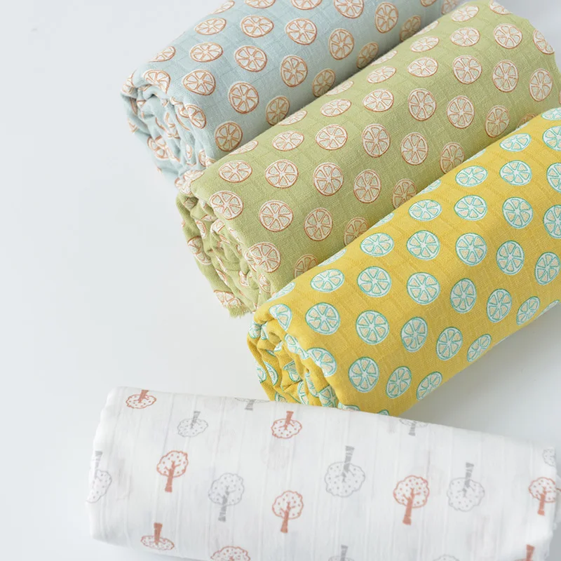 Мультяшная ткань с изображением лимона хлопчатобумажная жаккардовая