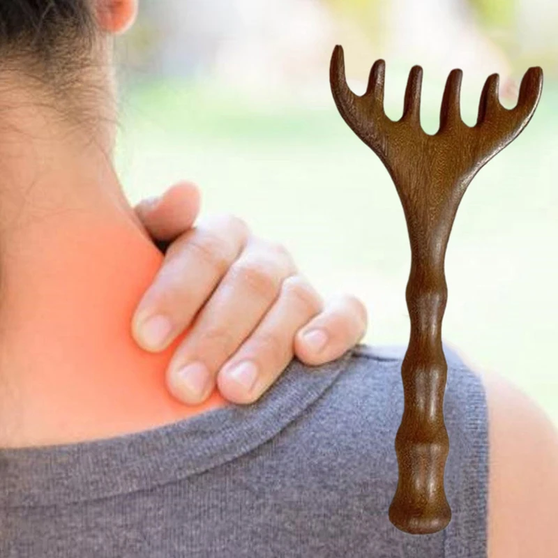 Бамбуковая расческа для массажа тела сандаловые олени рога акупунктура с