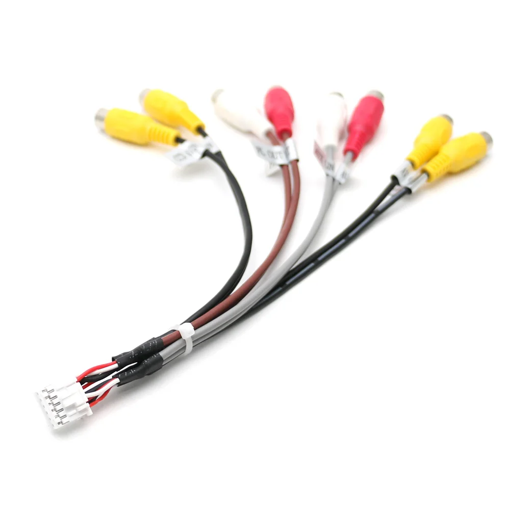 

12 Pin Универсальный автомобильный радиоприемник RCA Аудио Видео провод CCD AUX AV вход кабель адаптер проводка соединитель для Android плеер