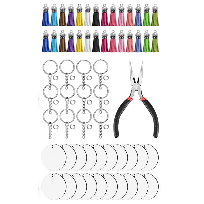

151Pc Sublimation Keychain Blanks- DIY Keychains For Crafts - MDF Coated W/ Polymer For Heat Transfer Color Printing