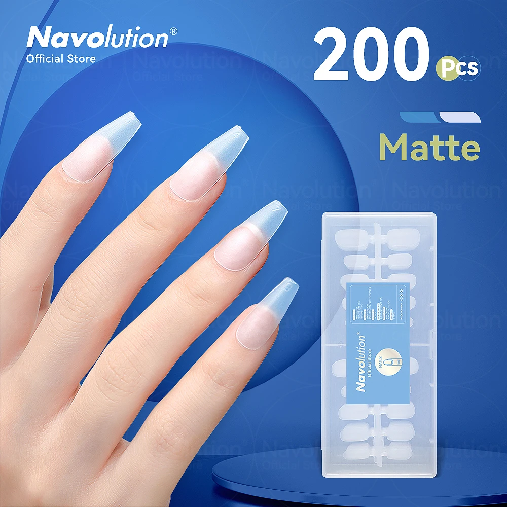 

Navolution 200 шт. накладные ногти акриловый пресс стандартного размера на искусственных ногтях прозрачные накладные ногти для наращивания Маник...