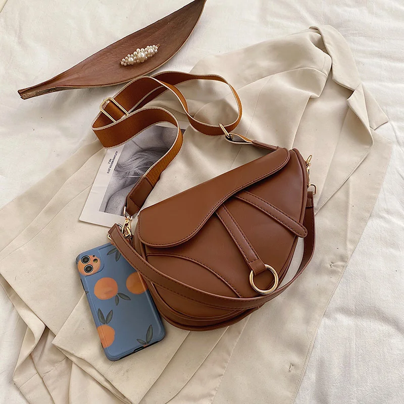 

Женская сумка, новая женская сумка через плечо, Европейская и американская Ретро трендовая модная универсальная сумка-седло, кошельки и сумочки