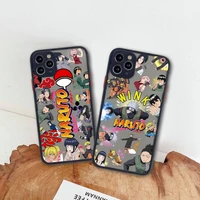 bandai naruto kakashi itachi sasuke phone case for iphone 13 12 11 pro max mini xs 8 7 plus x se 2020 xr matte transparent cover