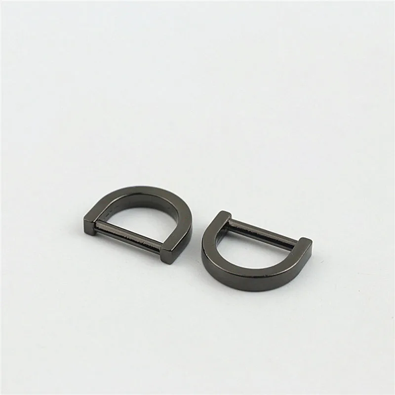 100pcs 13/15/20/25mm Metal D Ring Buckle Bags Strap D-shaped Hook DIY Belt Dog Collar Chain Clasp Webbing Connecting Buckles