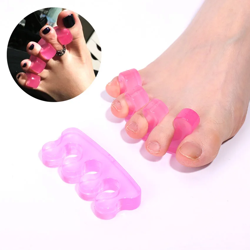 

2PCS/1 Pair Soft Silicone Manicure Pedicure Nails Finger Separator Flexible Finger Toe Spacer Separation Straighteners Tool