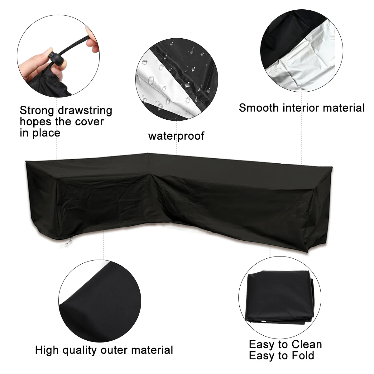 

Outdoor Garden Furniture Corner Sofa Cover Furniture Dust Cover Outdoor Table Cover