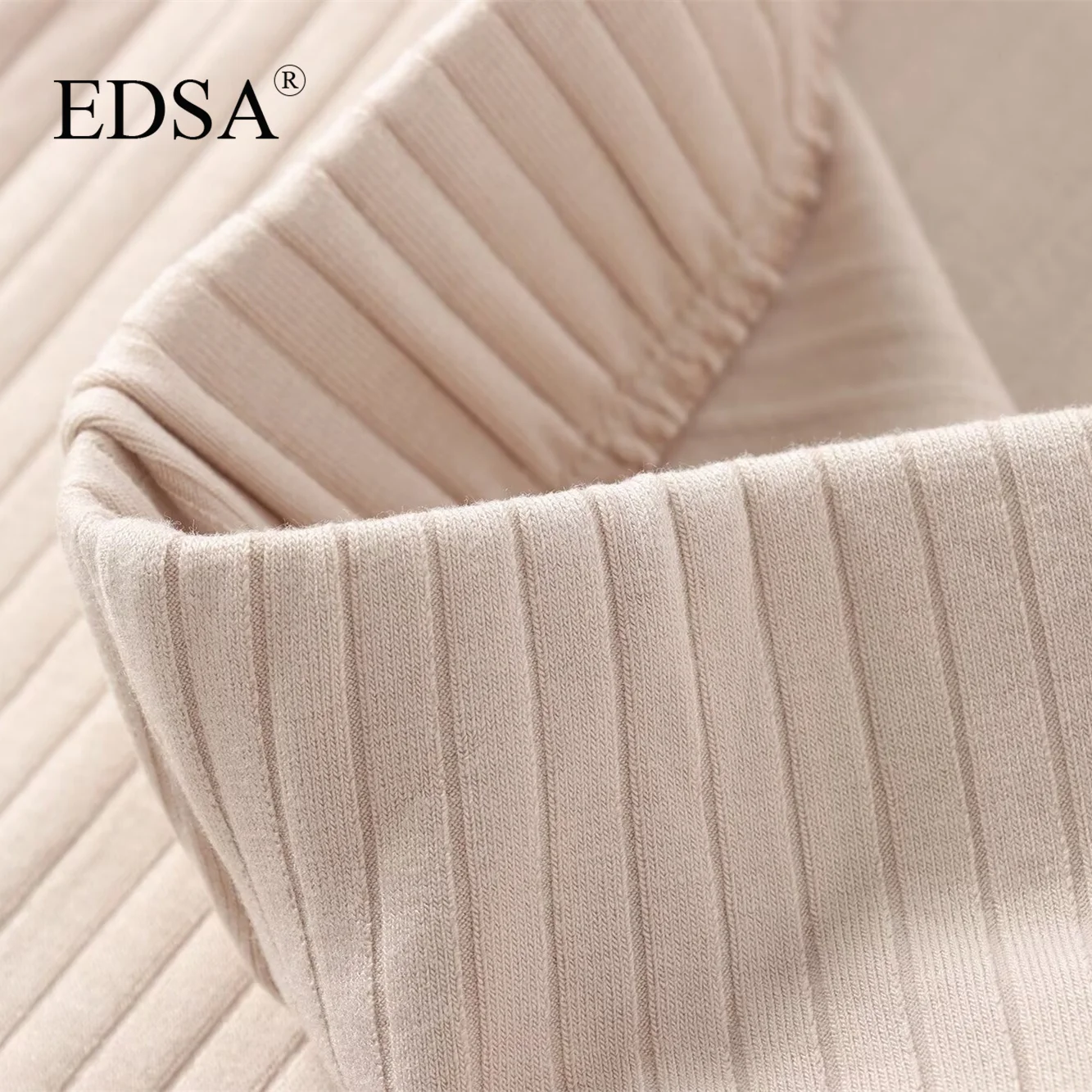 EDSA женские брюки в рубчик с широкими штанинами эластичный пояс бесшовные длинные