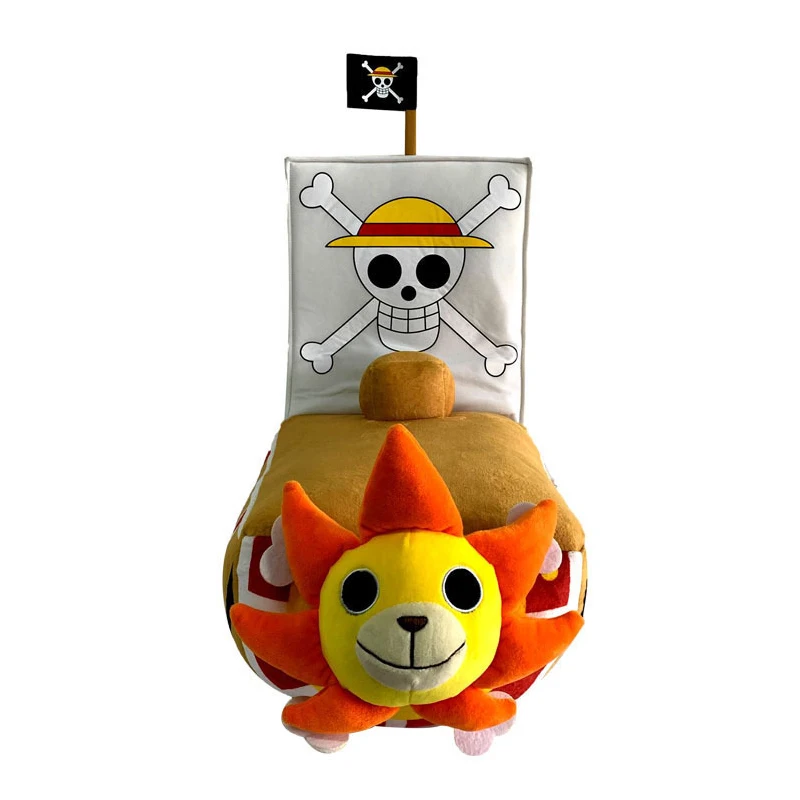 Фото 25 см оригинальная аниме One Piece Laboon Thousand Sunny Going Merry Ship плюшевая игрушка-подушка для детей подарок на день рождения №2