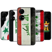 iraqi iraq national flag phone case for huawei p50 p40 p30 p20 10 9 8 lite e pro plus black etui coque painting hoesjes comic fa