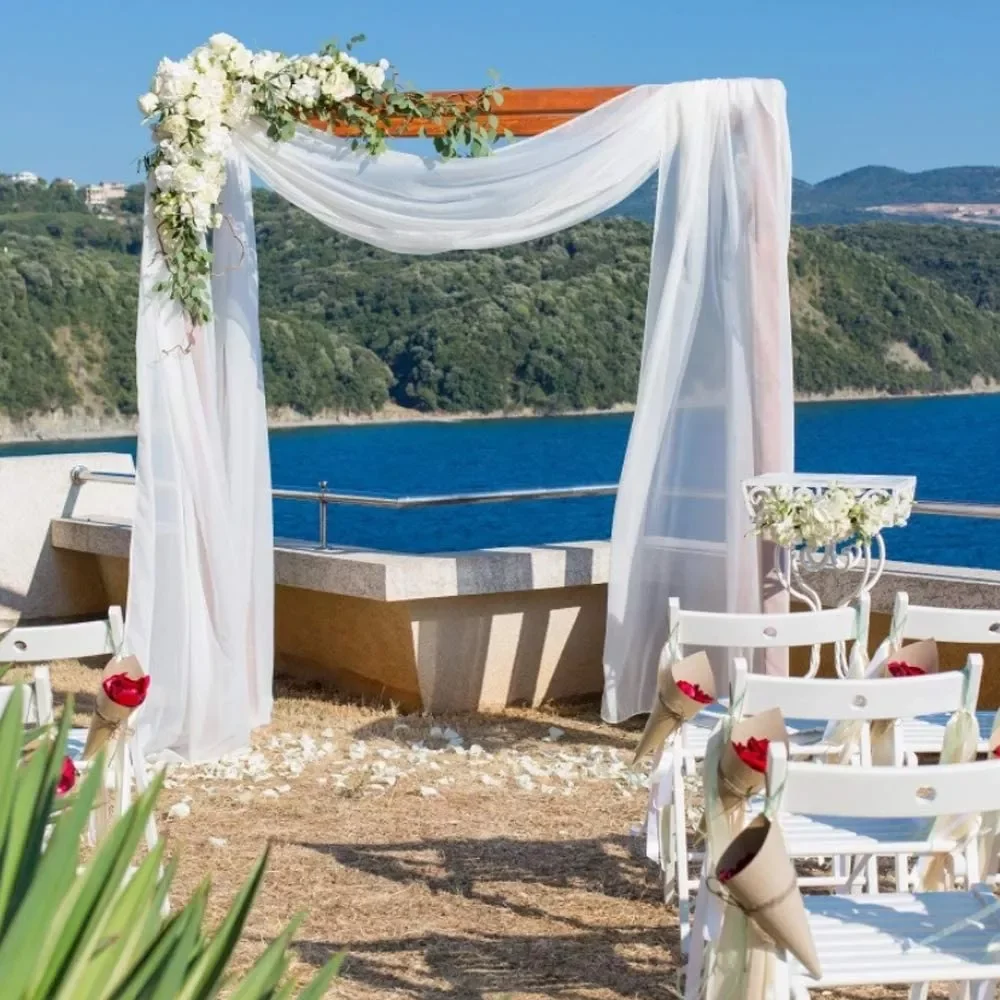 

Sheer Organza Tulle Table Swags Wedding Decor for Home Birthday Party Table Runner Table Skirt Wed Backdrop Curtain Decoration