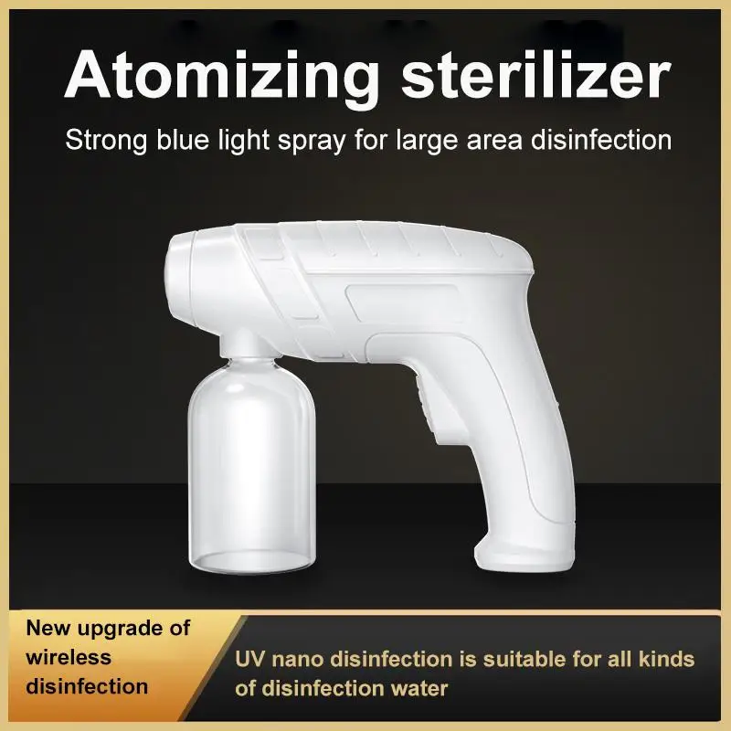 

300ml Large Capacity Spray Disinfection Gun Handheld Nano Steam Gun USB Blu-Ray Wireless Charging Atomizing Disinfection Gun