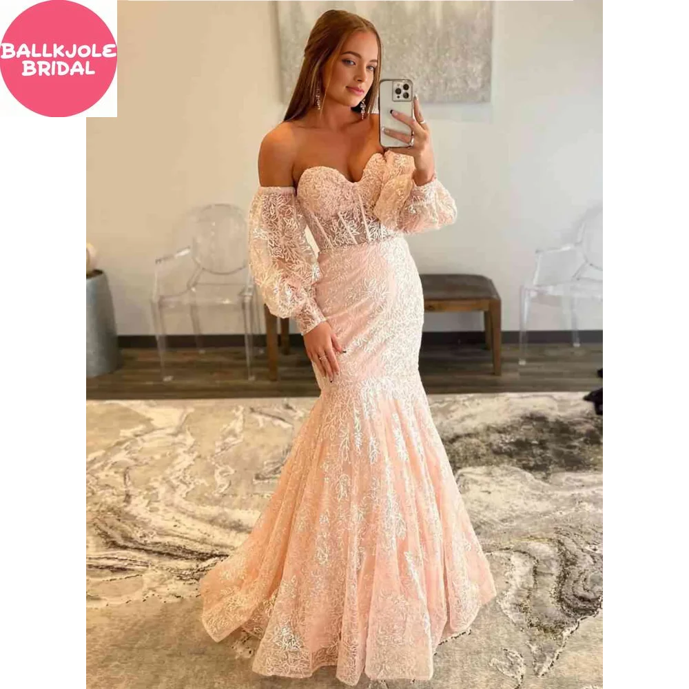 Кружевное платье-русалка ballkjole