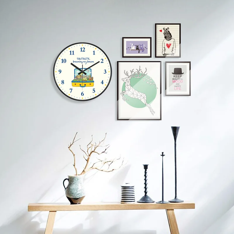 

Living Room Wall Clock Free Shipping Modern Design Silent Wall Clock for Kids Bedroom Nordic Horloge Murale Household Decoration