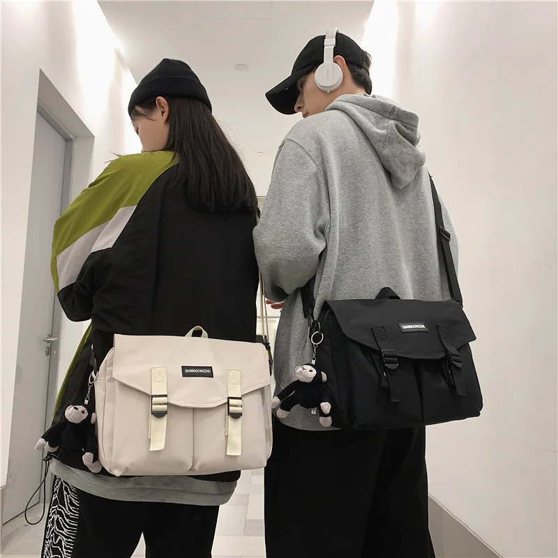 

Молодежные нейлоновые сумки-мессенджеры для женщин, саквояж на плечо для девушек, водонепроницаемые холщовые школьные портфели, дамская су...